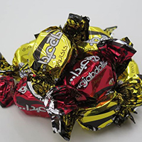 پشمک دو سر پیچ سلفونی میکس میوه 500حاج عبداله