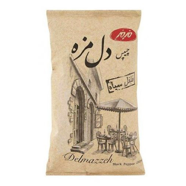 چیپس دل مزه با طعم فلفل سیاه مزمز - 190 گرم