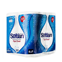 دستمال حوله 4 قلو سافتلن طرح قطره باران