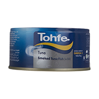 کنسرو تن ماهی دودی180 تحفه