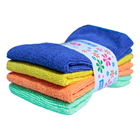 دستمال تنظیف راه راه 5عددی 