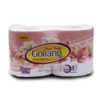 دستمال کاغذی توالت 2 قلو گلرنگ