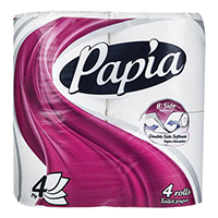 دستمال توالت 4 رول بی ساید پاپیا12*4