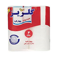 دستمال توالت 4عددی سفید گلریز