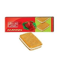 بیسکویت کرمدار توت فرنگی 120شیرین عسل 