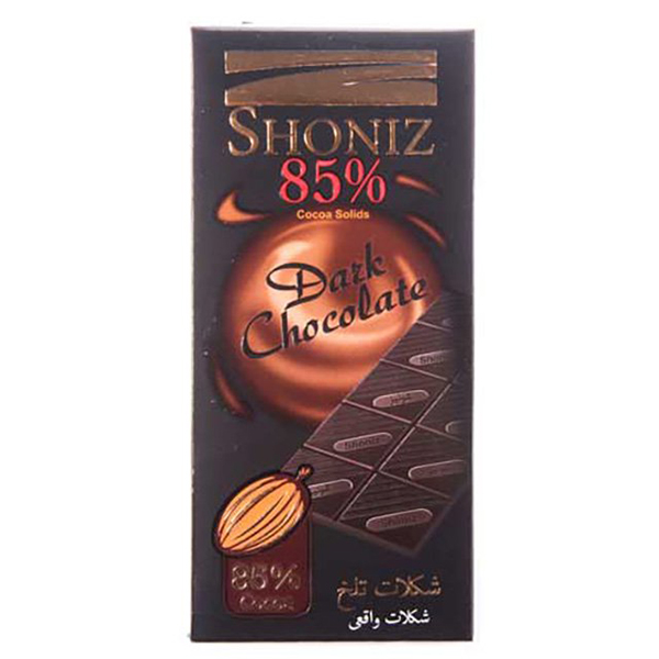 شکلات تلخ تخت 85درصد شونیز