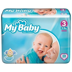 پوشک بچه مای بیبی 38ع سایز3اکو 38*6