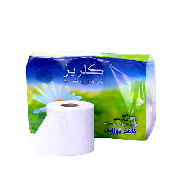 دستمال توالت دلفی 6ع سفیدگلریز