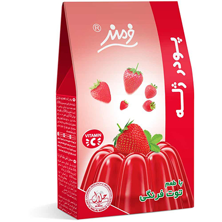 پودر ژله توت فرنگی فرمند 