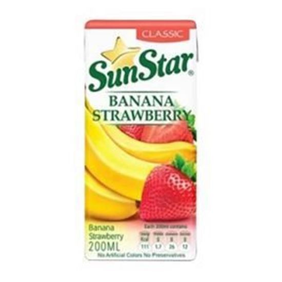 آبمیوه موز توت فرنگی 200 سان استار