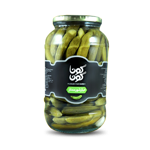 خیارشور ممتاز شیشه 1360 گرم گوناگون 