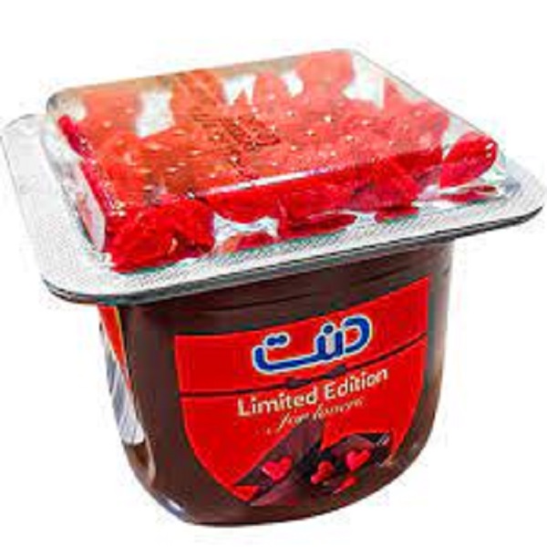 دسر دنت تاپر شکلاتی با غلات قلبی قرمز 