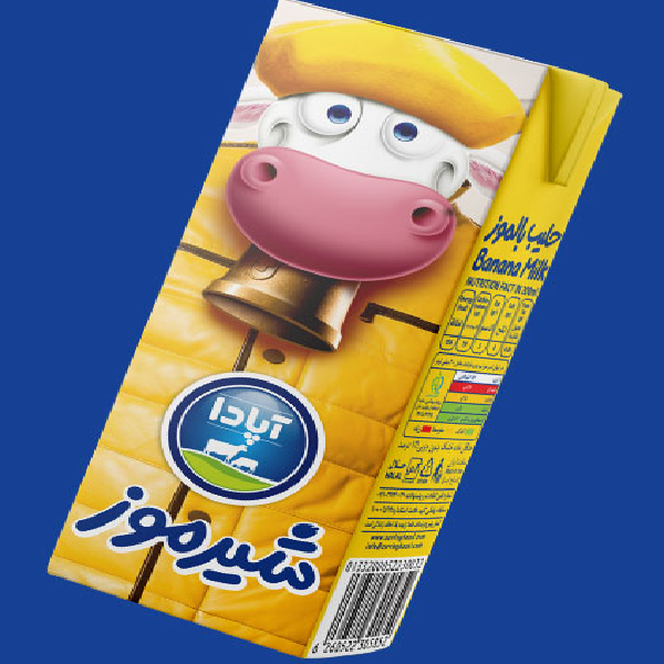 شیر موز پاکتی 200  آپادا