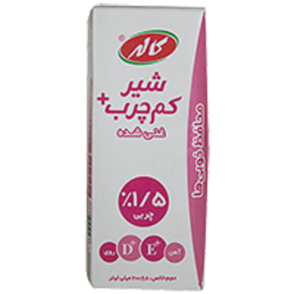 شیر کم چرب غنی شده 200سی سی کاله*