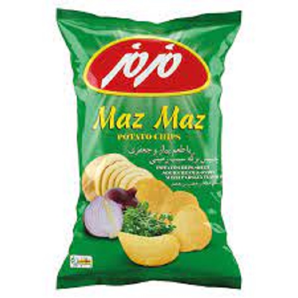 چیپس برگه ای پیاز و جعفری الگانس 114مزمز 