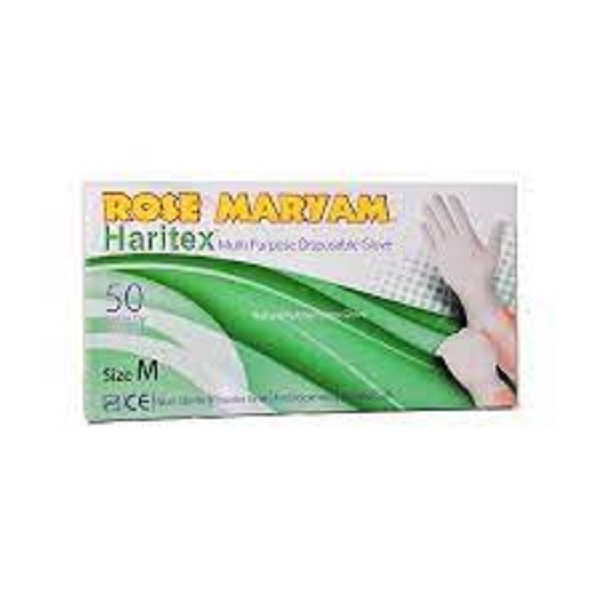 دستکش لاتکس حریتکس لارج 50ع رز مریم
