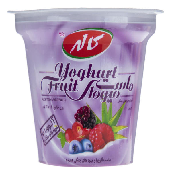 ماست میوه آلوورا و جنگلی 125 گرم کاله