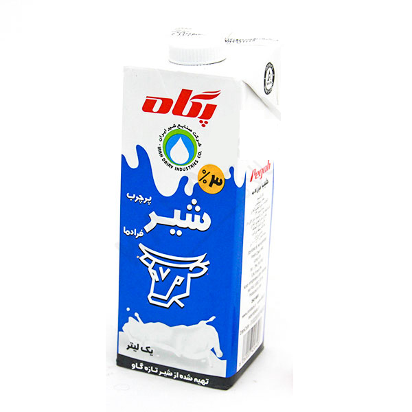 شیر استریل پاکتی 1 لیتری 3% اسلیم پگاه