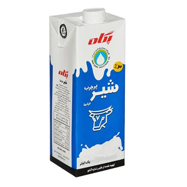 شیر استریل پاکتی 1 لیتری 3% اسلیم پگاه