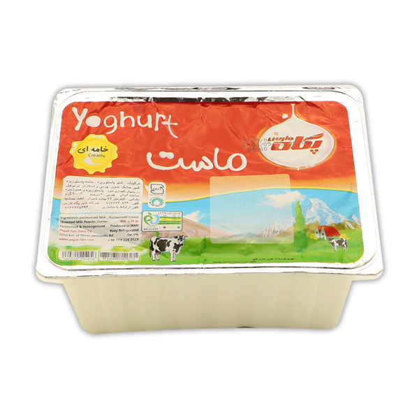 ماست خامه ای آرسیل 900 گرمی 6% پگاه