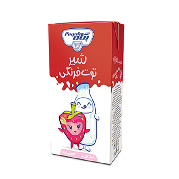 شیر توت فرنگی استریل 200 پگاه 