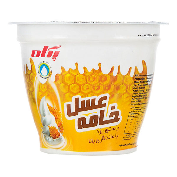خامه عسلی پاستوریزه لیوان گرد پگاه