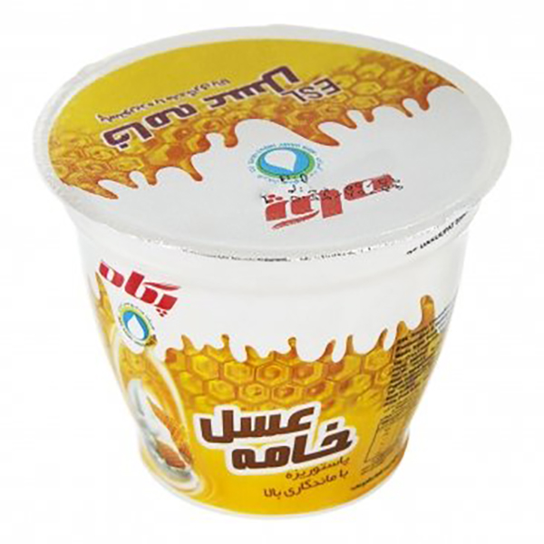 خامه عسلی پاستوریزه لیوان گرد پگاه