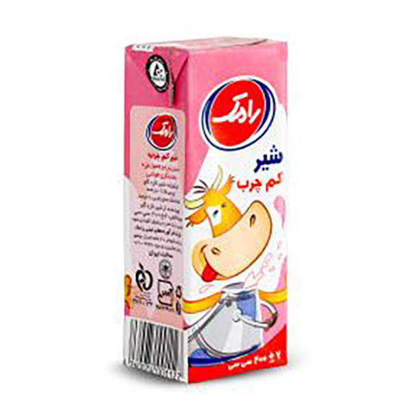 شیر استریل  کم چرب200 سی سی رامک