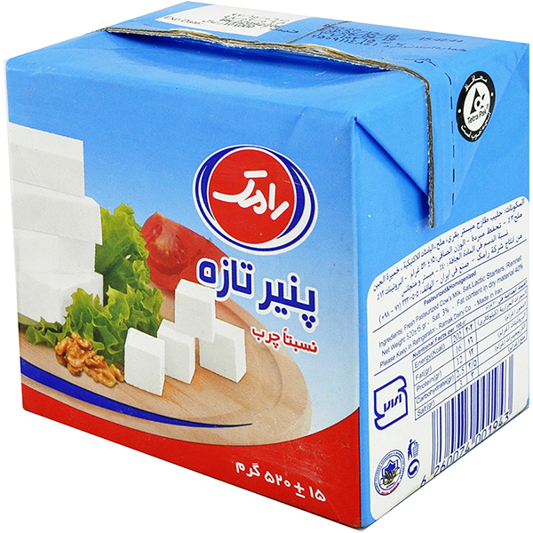 پنیر بف تازه نسبتا چرب تتراپک 520 گ رامک 